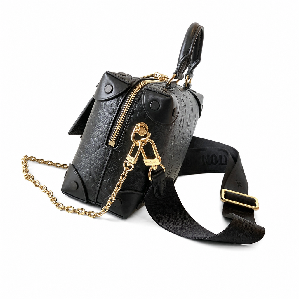 Louis Vuitton Twist MM Flap Crossbody in Damier Azur Canvas