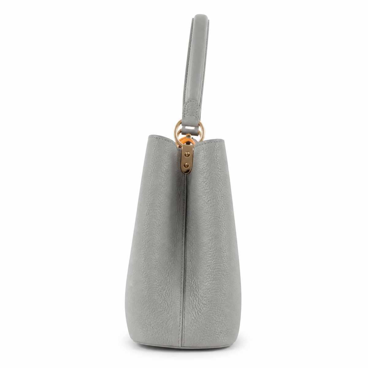Louis Vuitton Capucines MM — Taurillon Leather in Galet with Gold LV Lock
