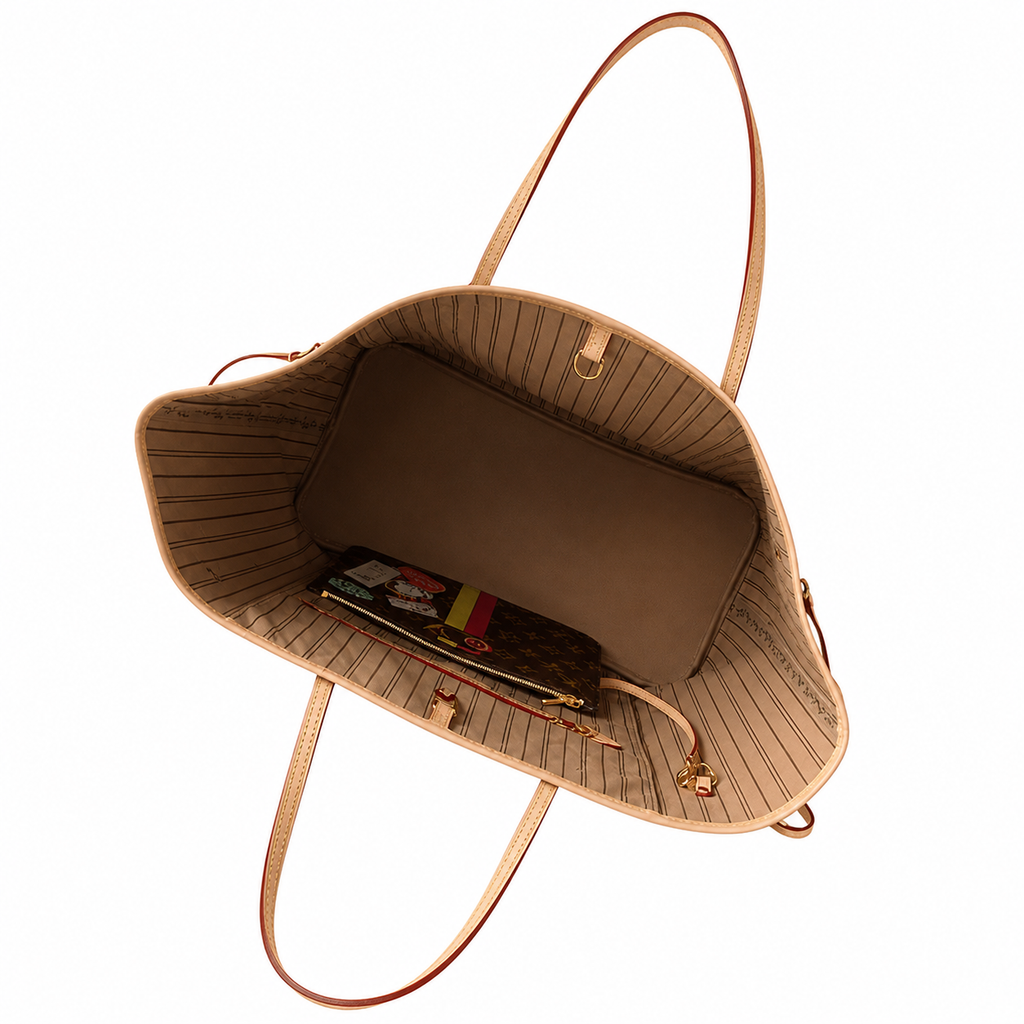 Louis Vuitton Neverfull GM — Monogram Canvas with My LV World Tour Stripe in Yellow & Fuchsia