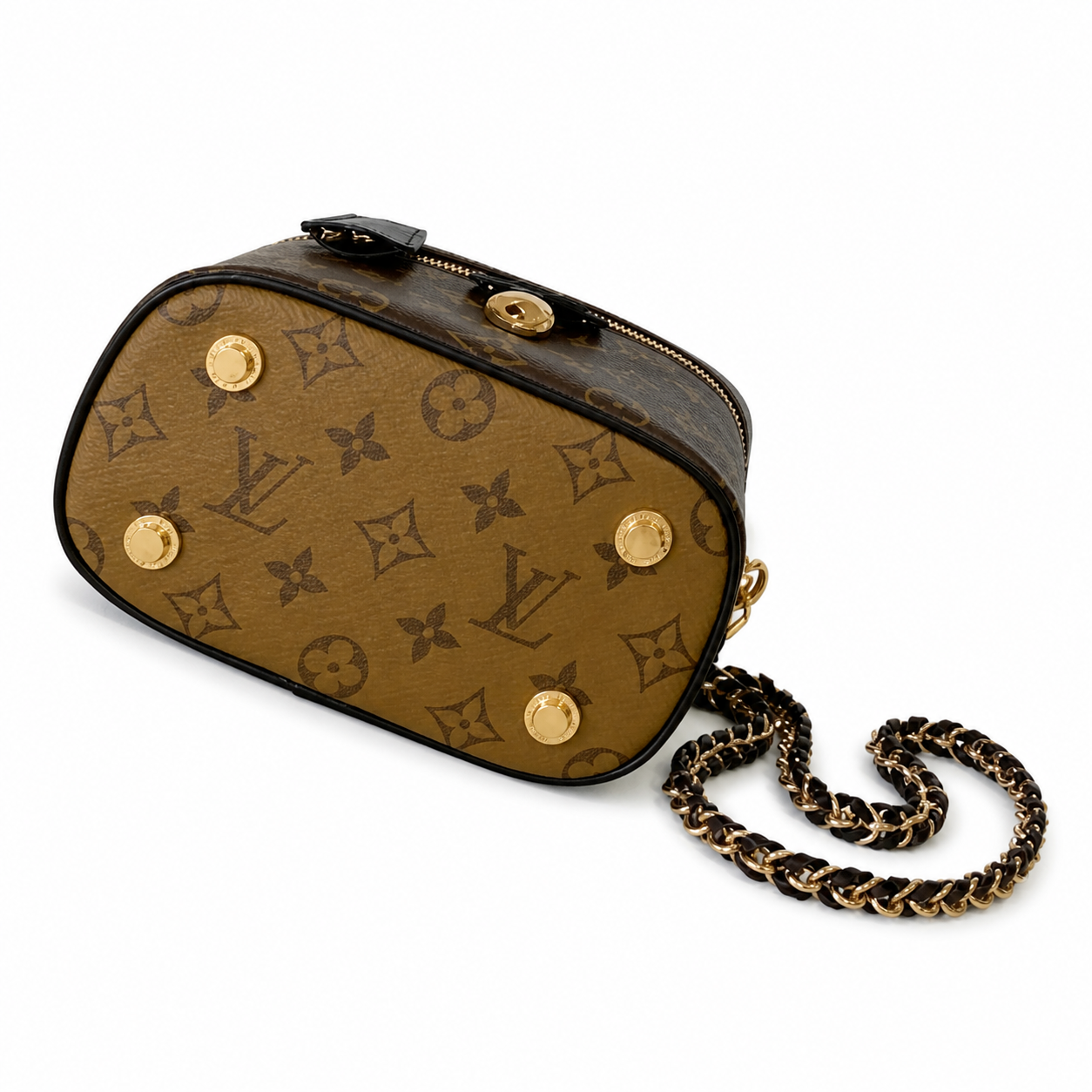 Louis Vuitton Vanity PM — Monogram Canvas & Black Leather