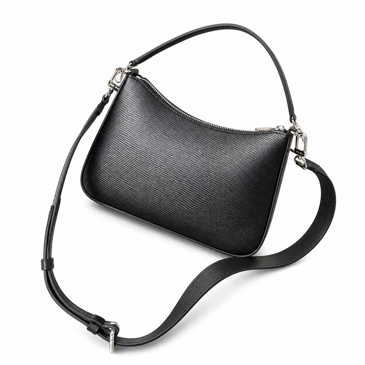 Louis Vuitton Croisette — Noir Epi Leather & Monogram Canvas Strap
