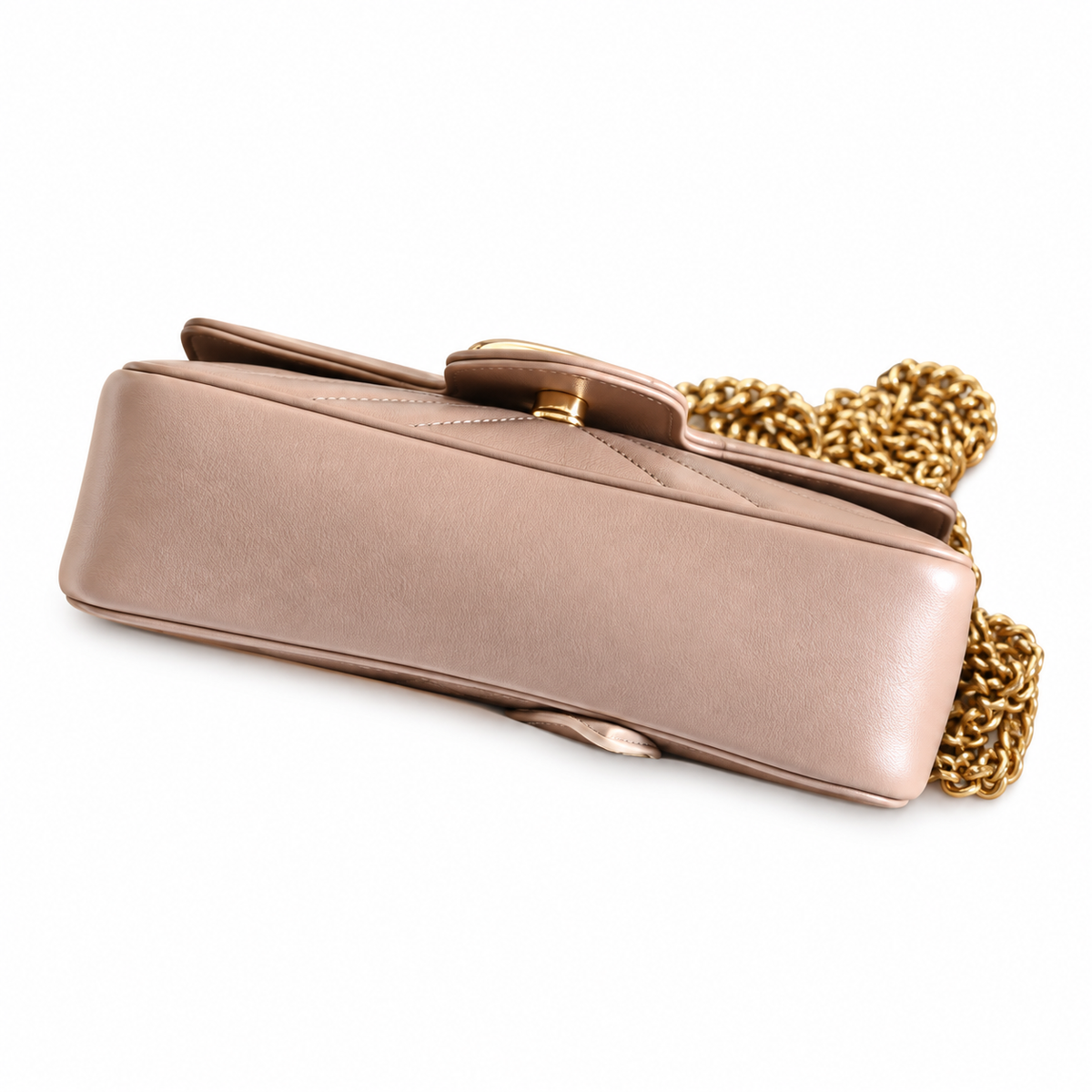 Gucci GG Marmont Mini Bag in Nude Rose with Gold Hardware