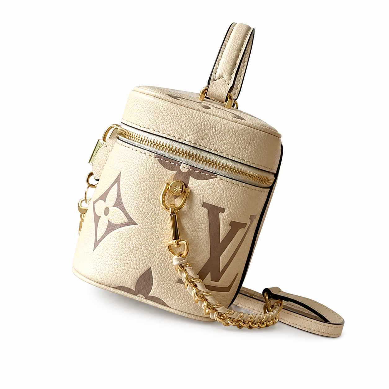 Louis Vuitton Vanity PM — Bicolor Monogram Empreinte in Crème & Tourterelle