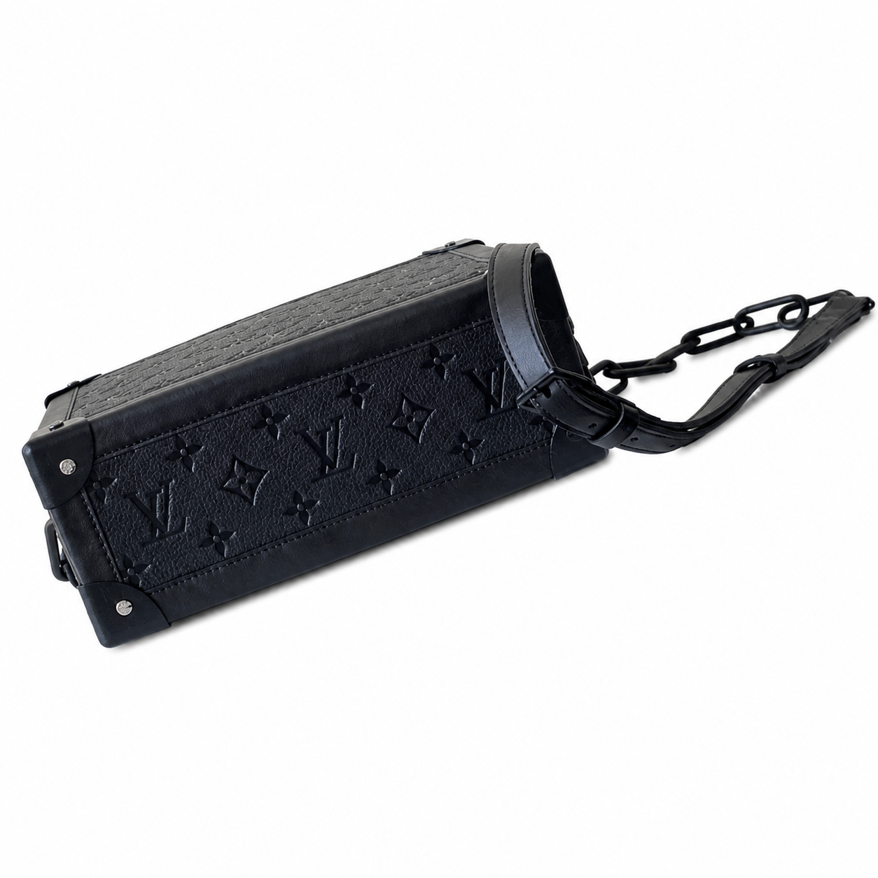 Louis Vuitton Soft Trunk — Monogram Shadow Leather in All Black