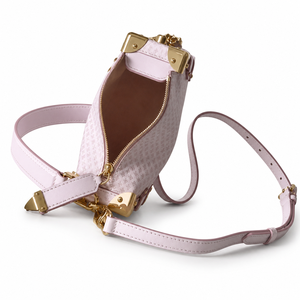 Louis Vuitton Petite Malle Souple — Monogram Velvet in Rose Poudre with Gold Hardware