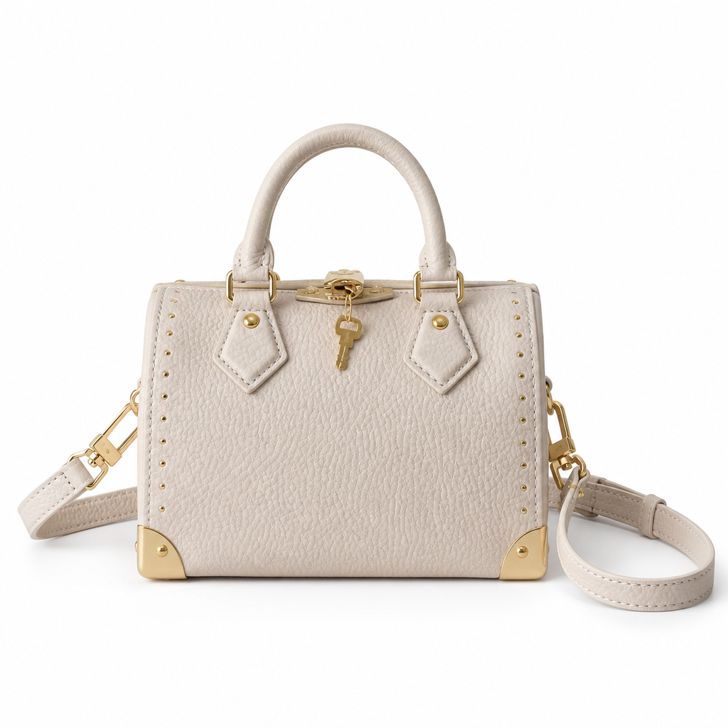 Louis Vuitton Mini Arch — Cream Empreinte, Gold Corner Guards & D-Ring Clasp