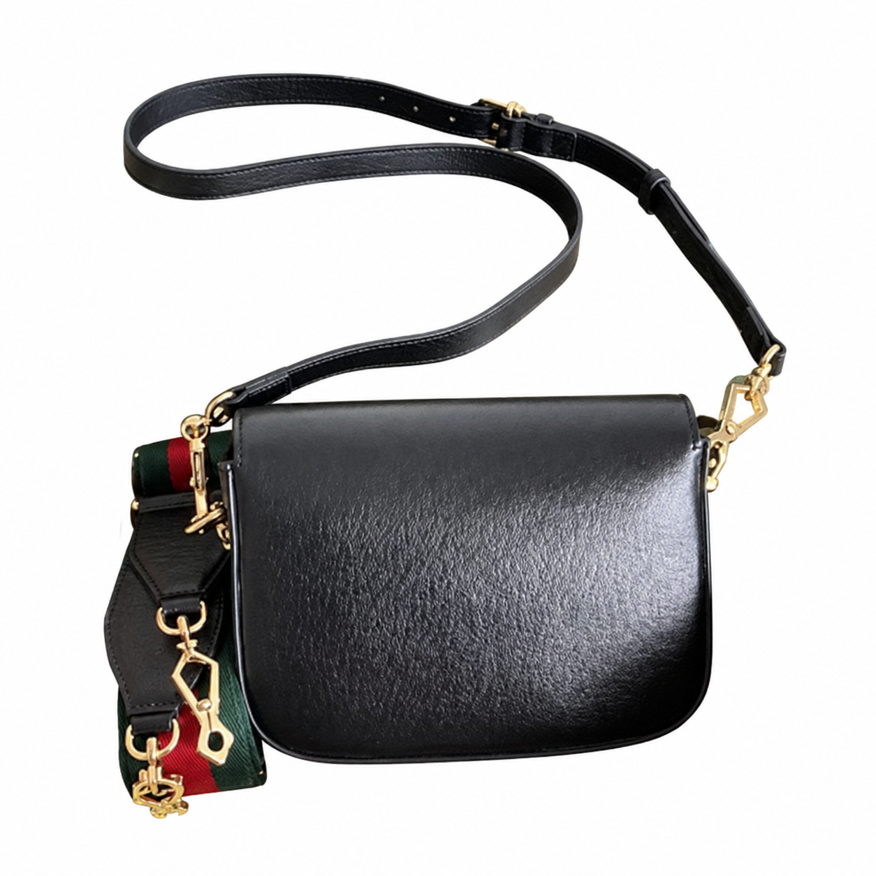 Gucci Horsebit 1955 Mini Crossbody Bag in Black Leather