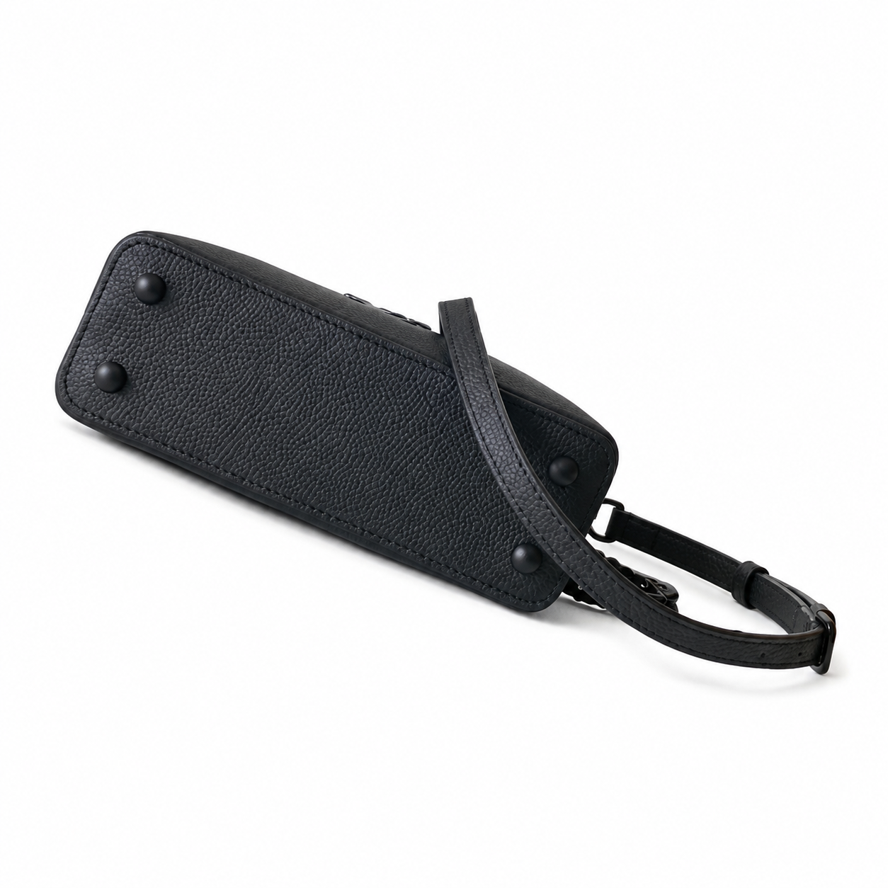 Louis Vuitton Capucines Mini — Noir Taurillon, Matte Black LV Turn-Lock & Black Chain Strap
