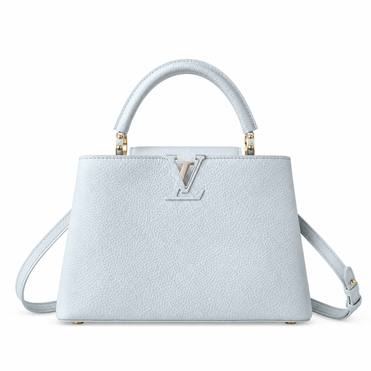 Louis Vuitton Capucines BB — Taurillon Leather in Bleu Glacier with Gold Hardware