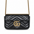Gucci GG Marmont Super Mini Bag in Black Matelassé
