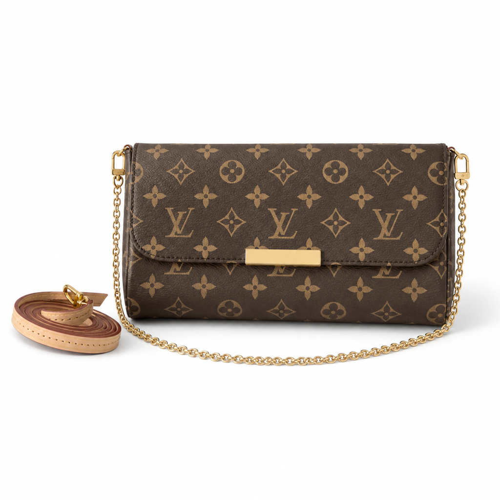 Louis Vuitton Favorite MM — Monogram Canvas, Gold Chain, Vachetta Long Strap & Triple Carry