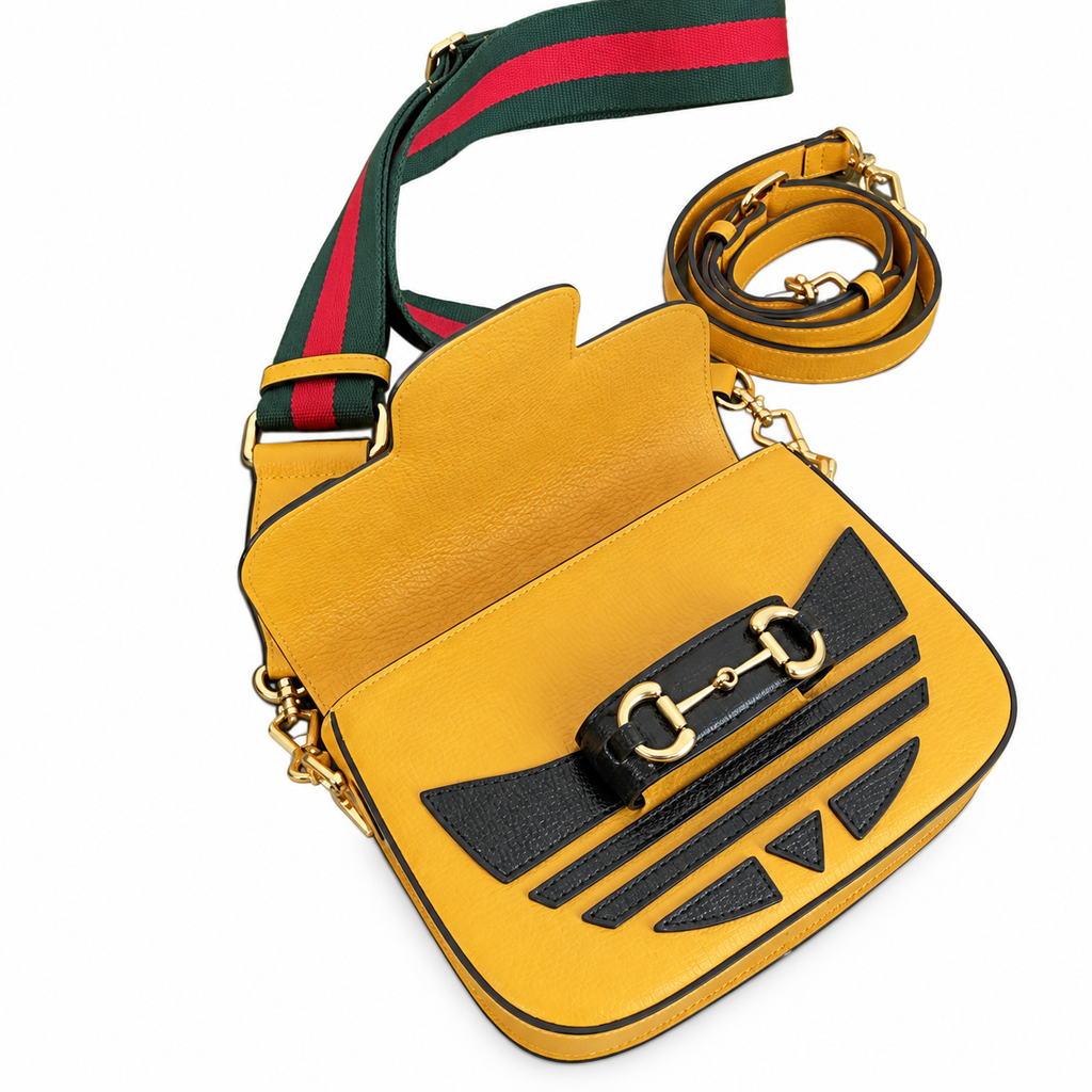 Gucci x Adidas Horsebit 1955 Mini Crossbody Bag in Yellow