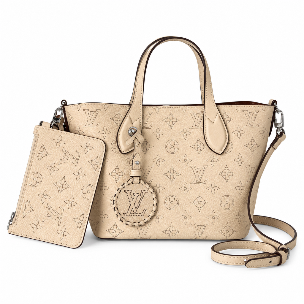 Louis Vuitton Blossom PM — Mahina Perforated Leather in Crème with Cognac Suede Interior