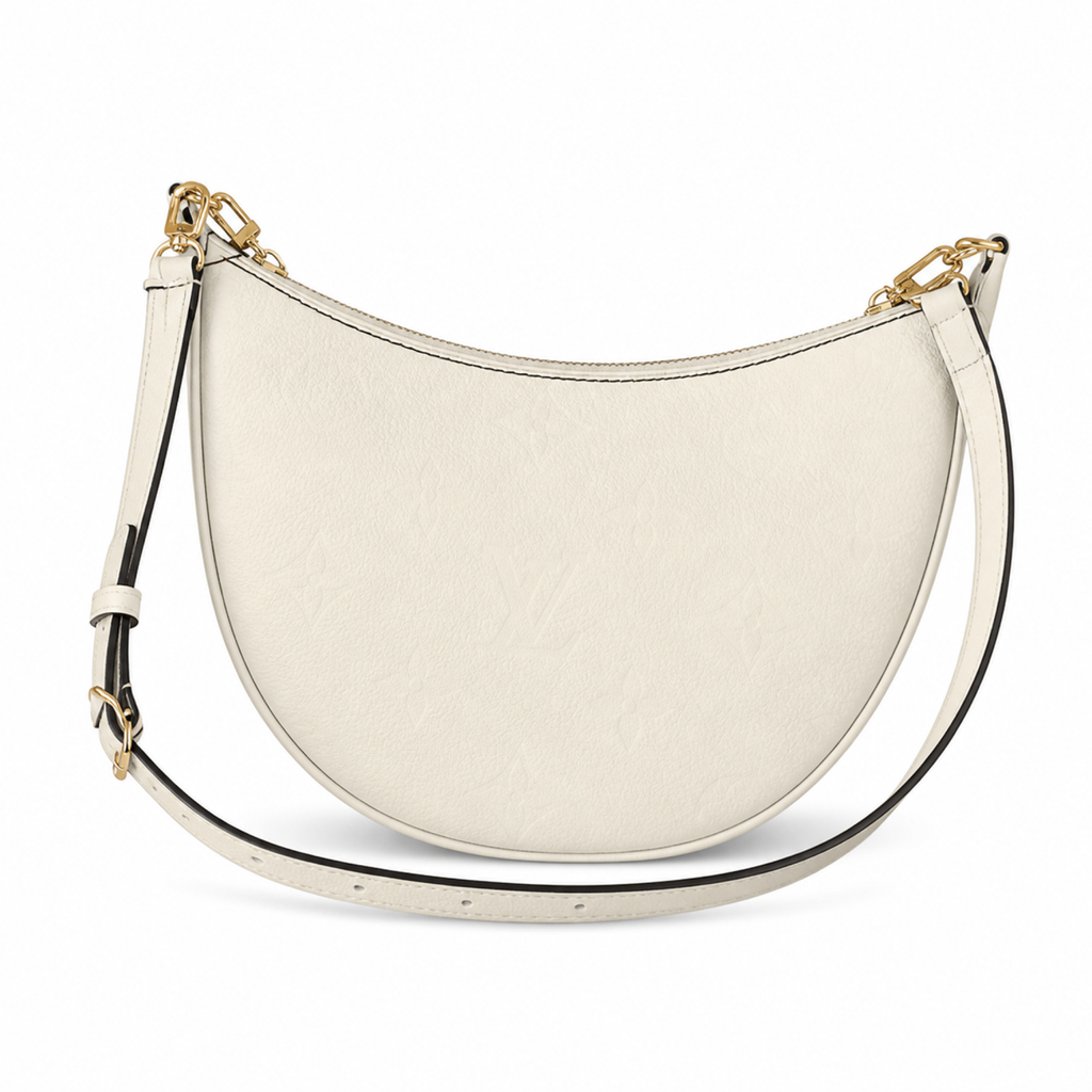 LV Monogram Embossed Leather Chain Bag | Off-White Chic Crossbody
