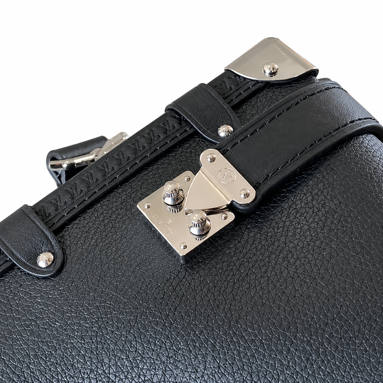 Louis Vuitton Soft Trunk — Noir Calfskin, Silver Corner Fittings & Side Lock Hardware