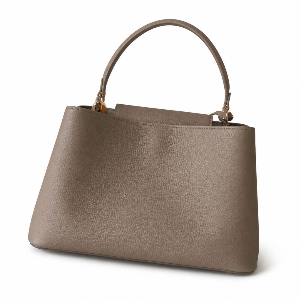 Louis Vuitton Capucines MM — Taurillon Leather in Tourterelle with Gold LV Lock