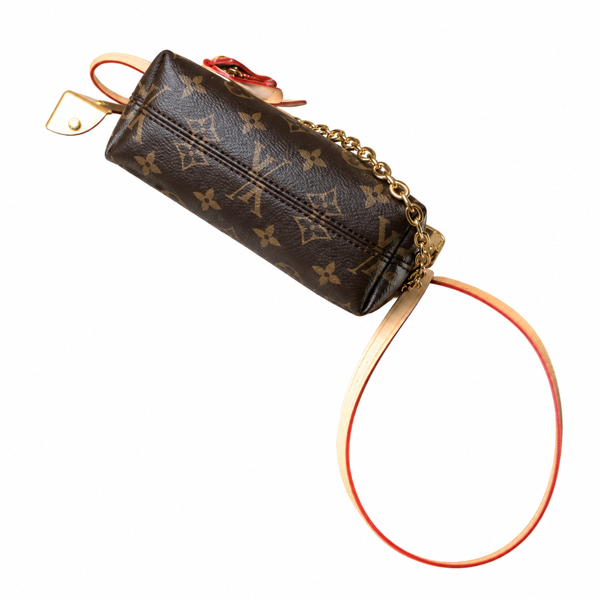 Louis Vuitton Boîte Chapeau Souple MM — Monogram Canvas, Vachetta Handles & Gold Chain Drape