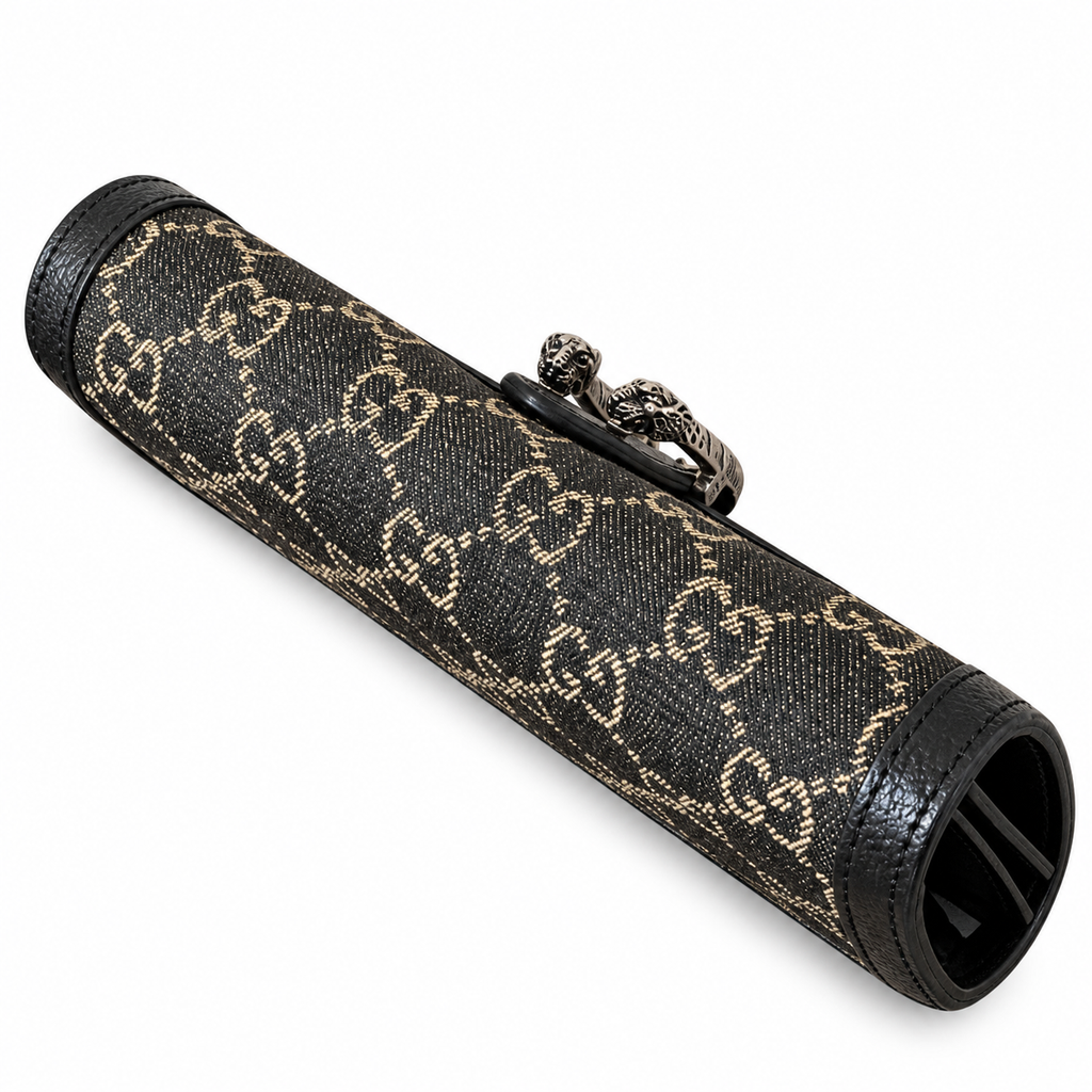 Gucci Dionysus Small Shoulder Bag in Black GG Supreme Canvas