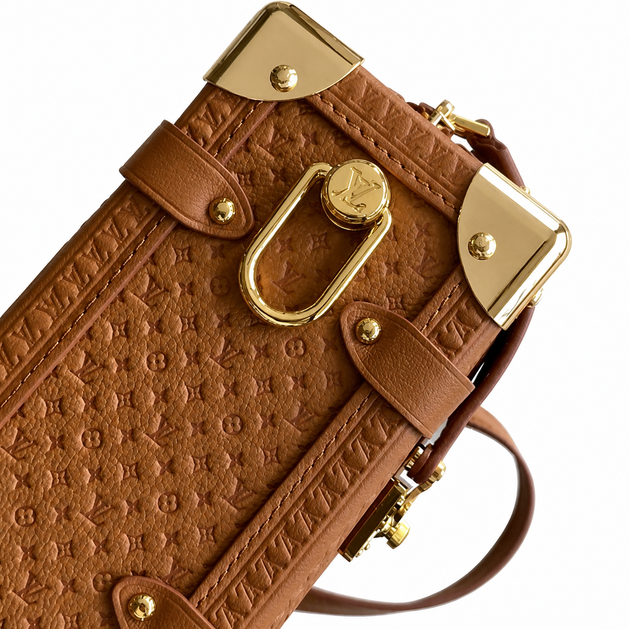 Louis Vuitton Petite Malle — Monogram Quilted Leather in Noisette with Gold Hardware