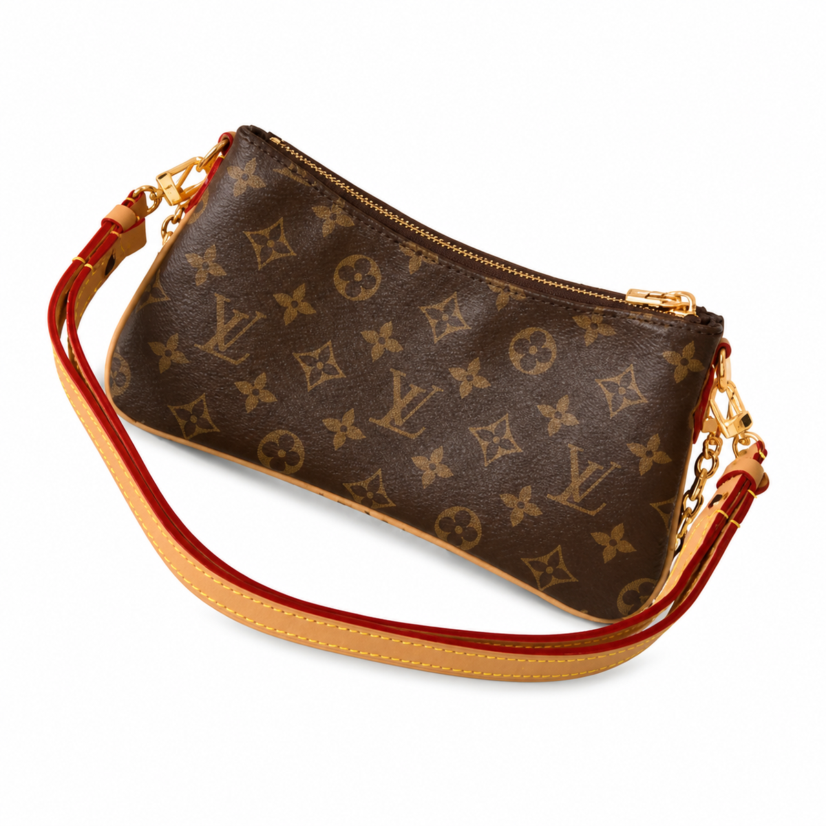 Louis Vuitton Pochette Métis — Monogram Canvas, Wide Vachetta & Gold Chain