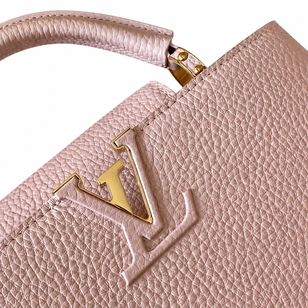 Louis Vuitton Capucines BB — Taurillon Leather in Rose Poudre with Tonal LV Clasp & Gold Hardware