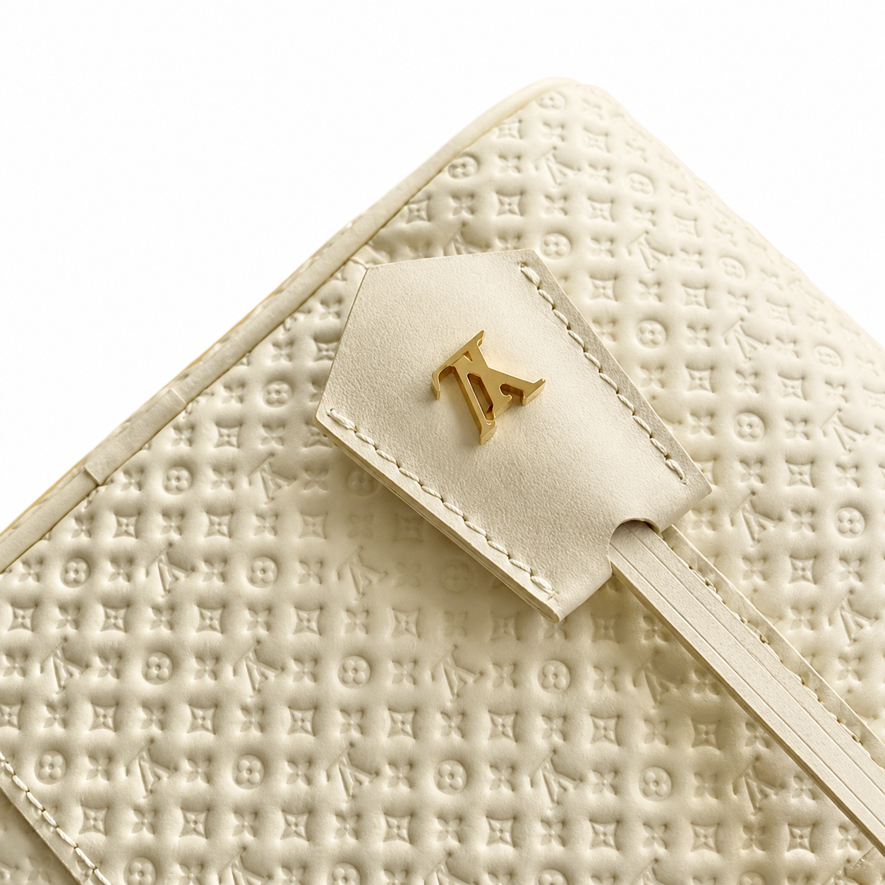 Louis Vuitton Twist MM — Woven Leather in Crème with Gold Chain Strap