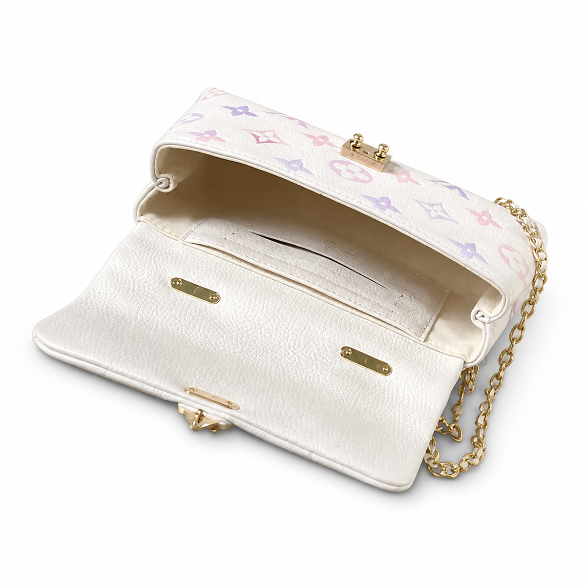 Louis Vuitton Madeleine BB — Monogram Giant Watercolor in Spring Pastel with Gold LV Lock & Charm