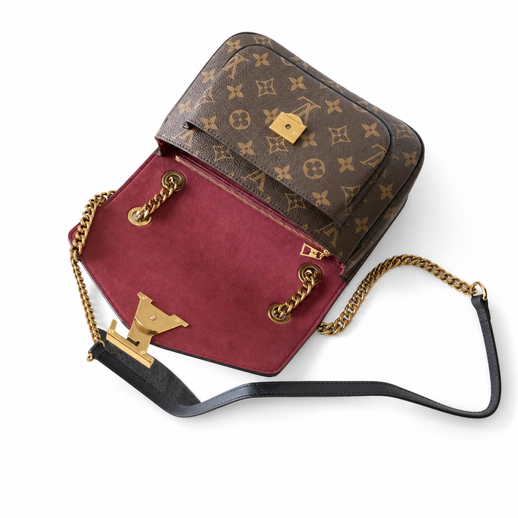 Louis Vuitton Passy — Monogram Canvas with Black LV Clasp