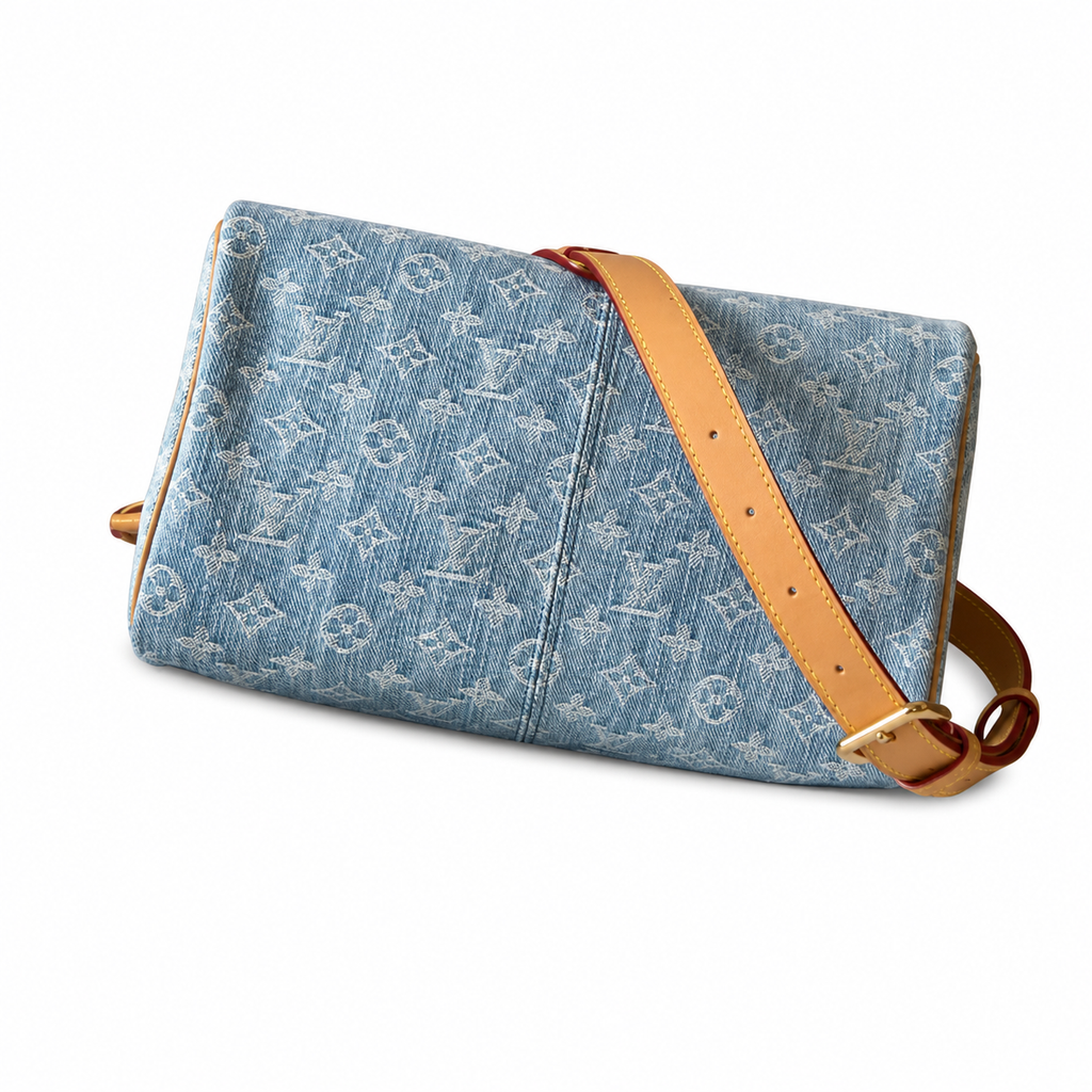Louis Vuitton Speedy Bandoulière 30 — Monogram Denim with Heart Bag Charm