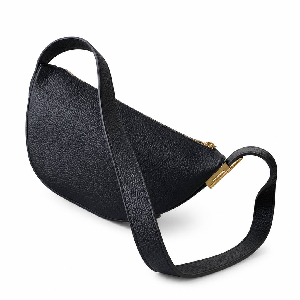 Louis Vuitton Loop MM — Black Empreinte, Crescent Silhouette, LV Square Clasp & Dual Straps