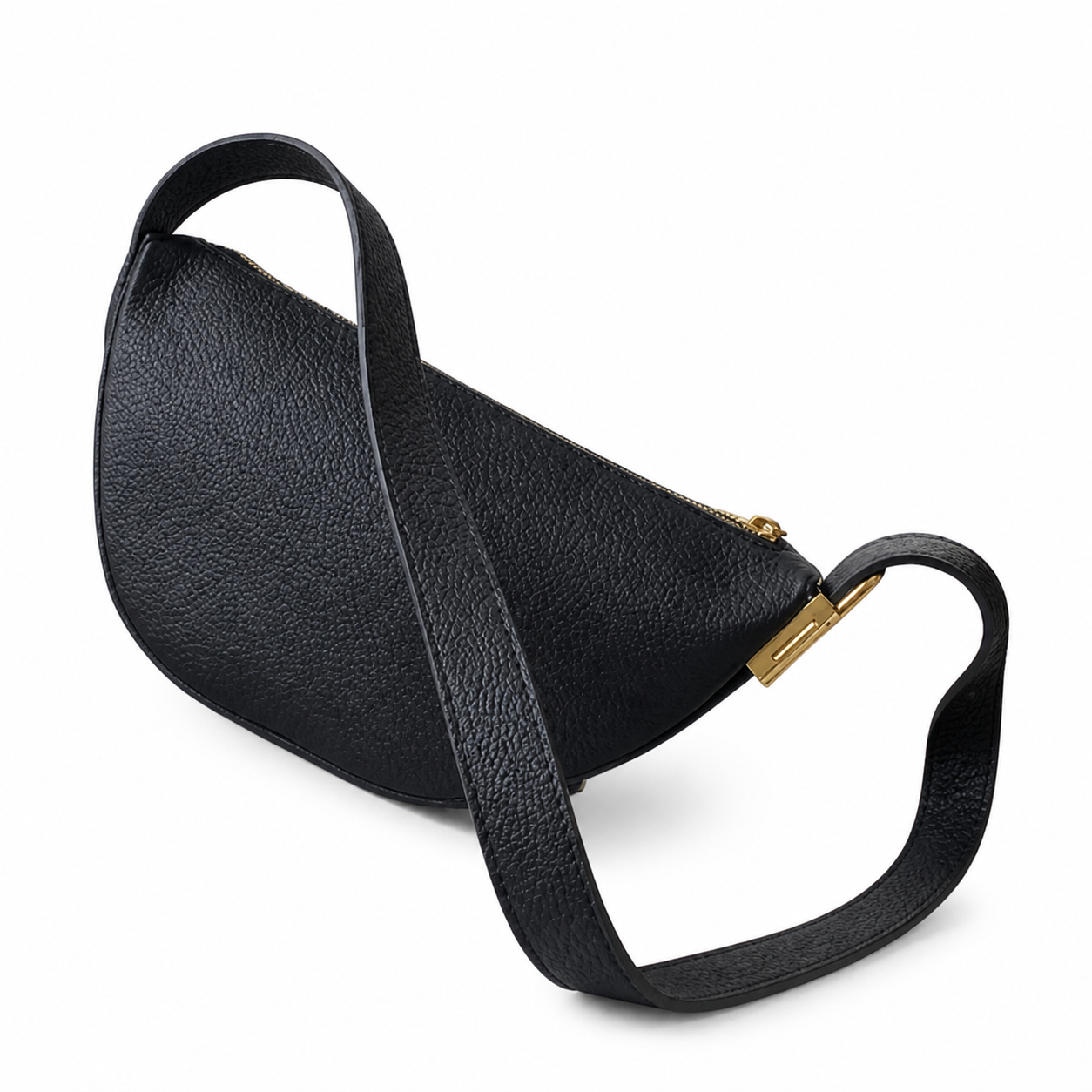 Louis Vuitton Loop MM — Black Empreinte, Crescent Silhouette, LV Square Clasp & Dual Straps