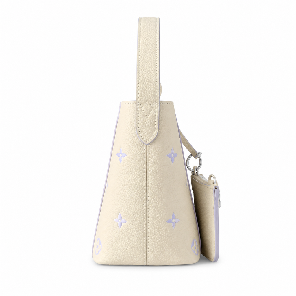 Louis Vuitton Petit Bucket — Monogram Watercolor in Crème & Lavender
