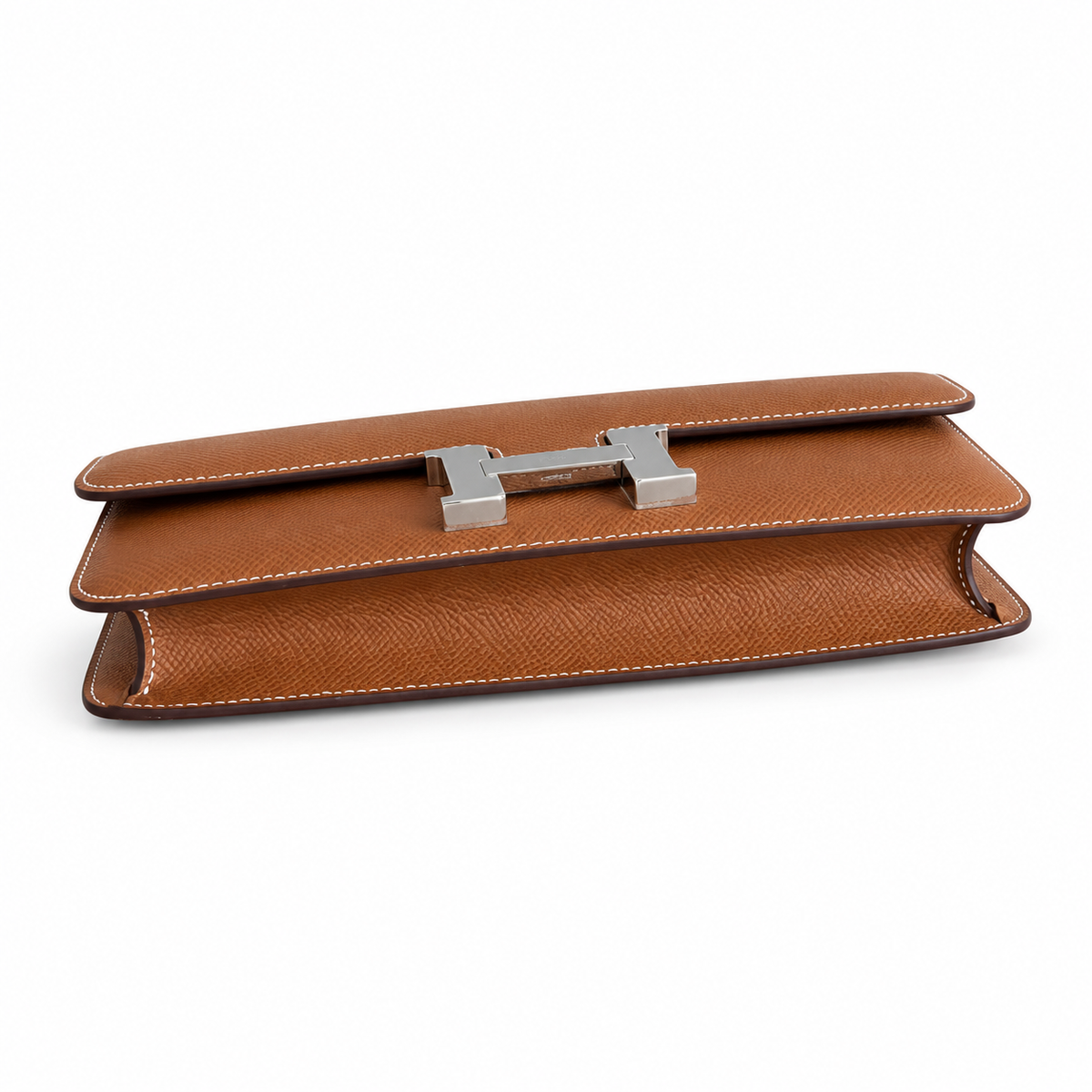 Hermès Lindy 26cm Crossbody Bag – Golden Brown & Silver | Vintage Luxury Leather
