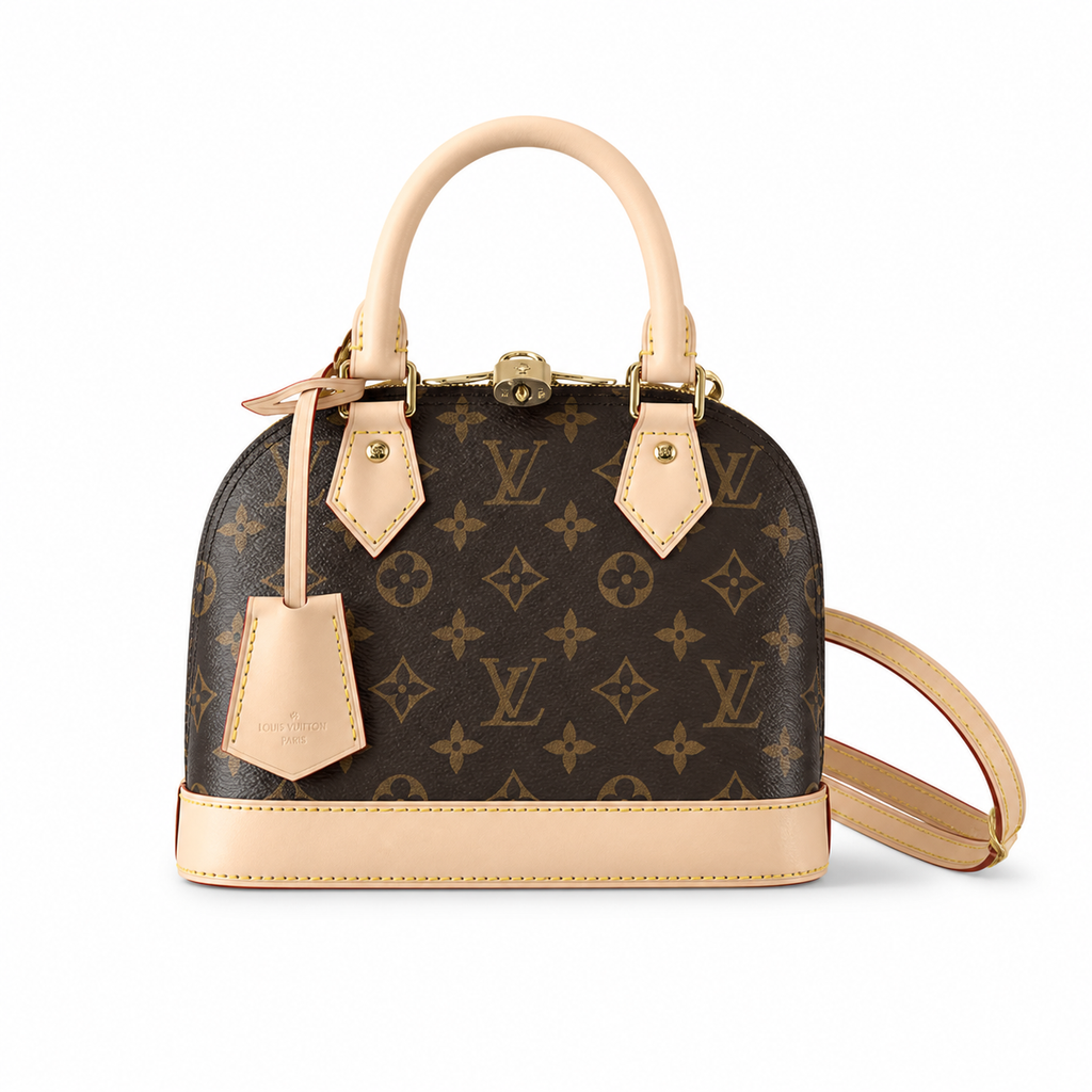 Louis Vuitton Alma BB — Monogram Canvas, Vachetta Handles & Gold Zipper