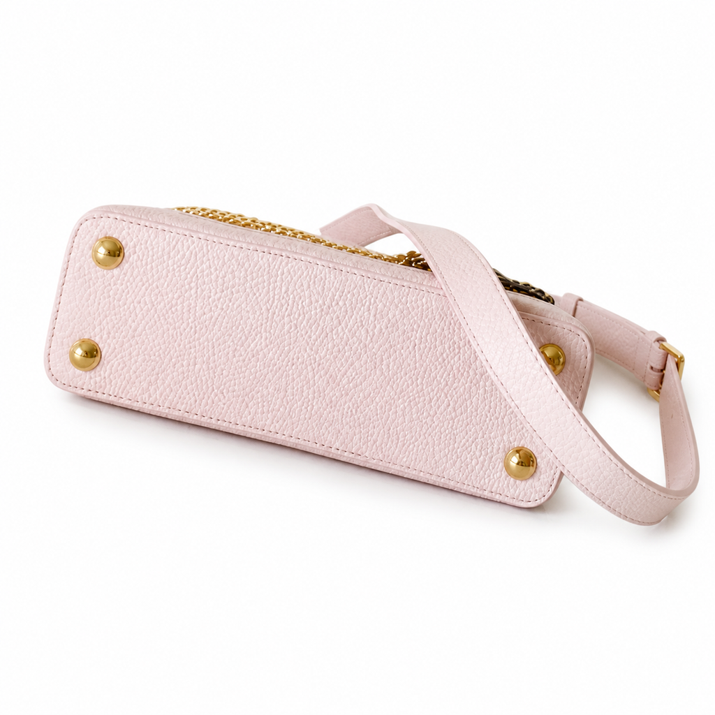 Louis Vuitton Capucines — Rose Poudre Taurillon, Pearl Charm & Dual Chain