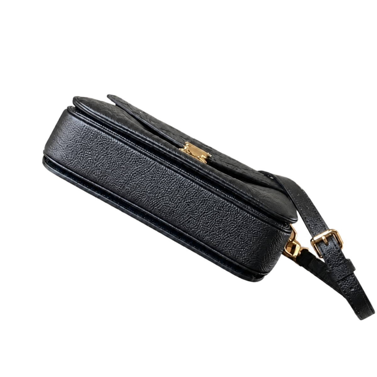 Louis Vuitton Pochette Métis — Black Empreinte, Gold Square Push-Lock, Top Handle & Adjustable Strap