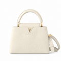Louis Vuitton Capucines BB — Crème Taurillon, Dual-Layer LV Clasp & Horseshoe Hardware