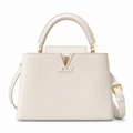 Louis Vuitton Capucines BB — Monogram Empreinte Leather in Crème with Gold Hardware