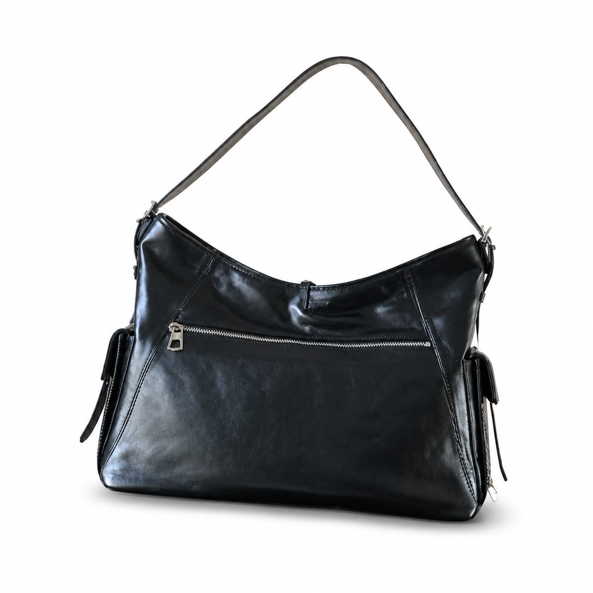 Louis Vuitton Melie — Noir Smooth Calfskin, Central Leather Bow, Side Ties & Monogram Luggage Tag