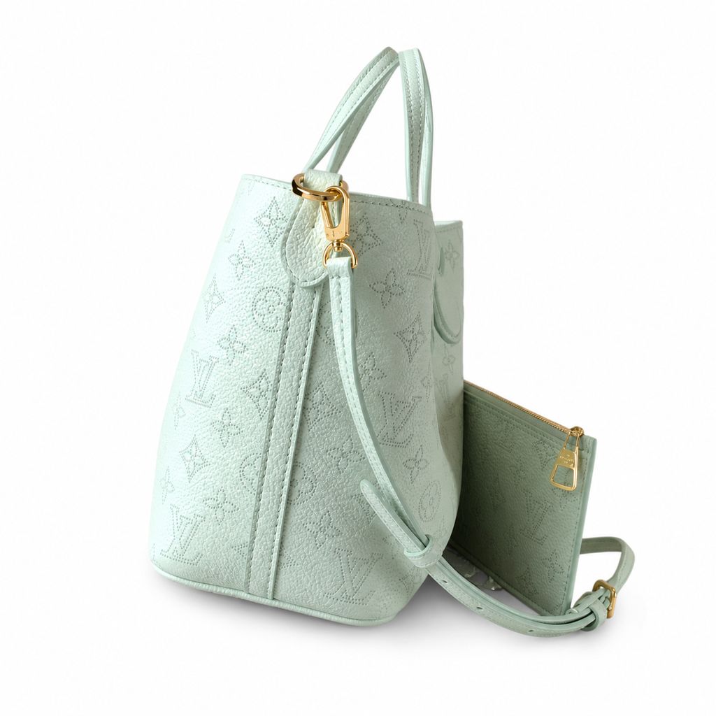 Louis Vuitton Blossom PM — Mahina Perforated Leather in Vert d’Eau with Braided Key Charm