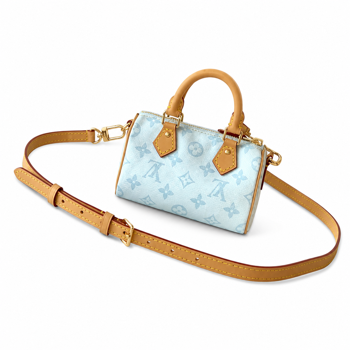 Louis Vuitton Monogram Compact Crossbody Bag With Zip Closure