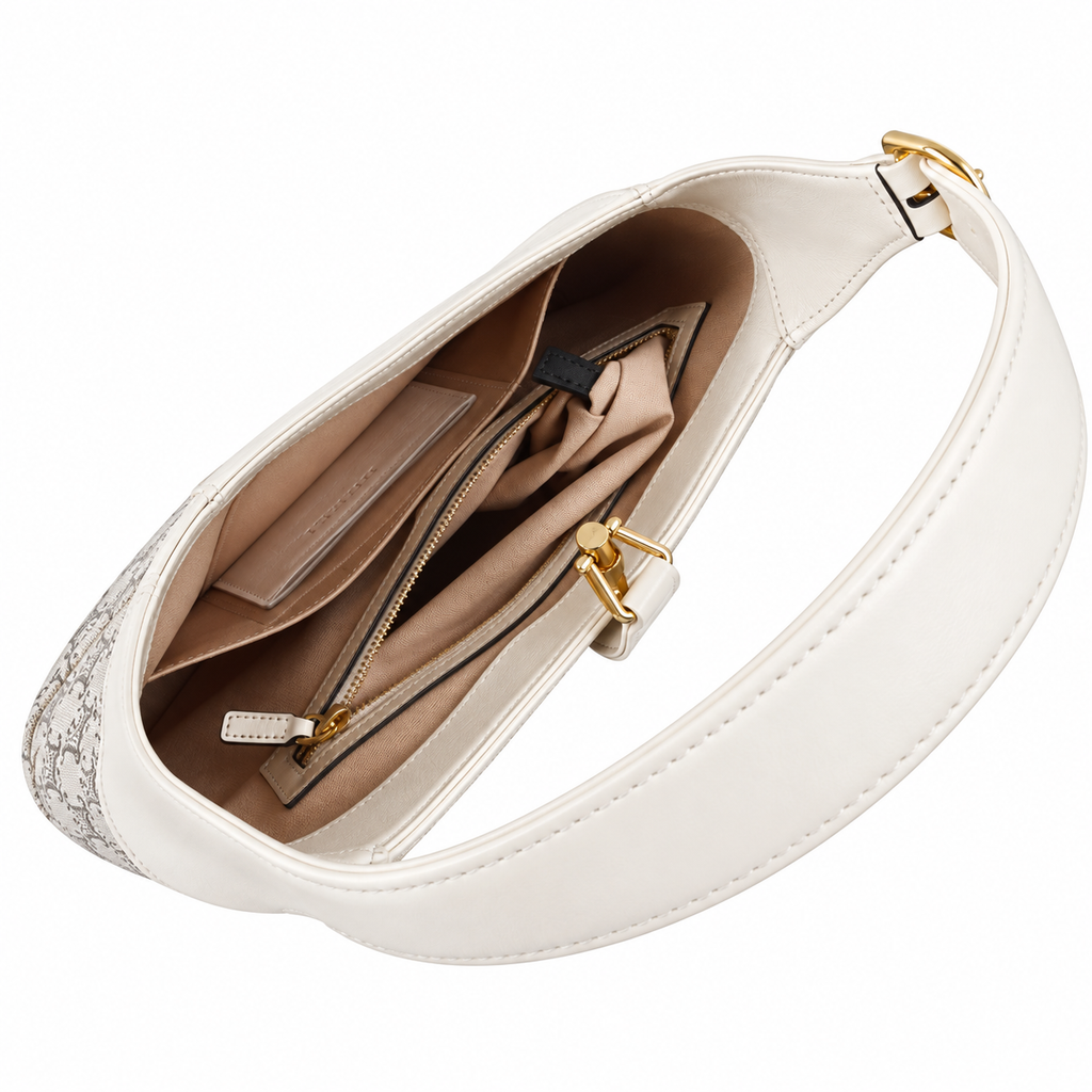 Gucci Jackie 1961 GG Supreme Shoulder Bag in White Leather