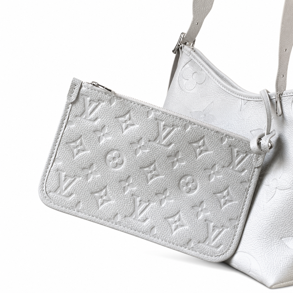 Louis Vuitton CarryAll PM — Giant Monogram Empreinte in Glacier Iridescent