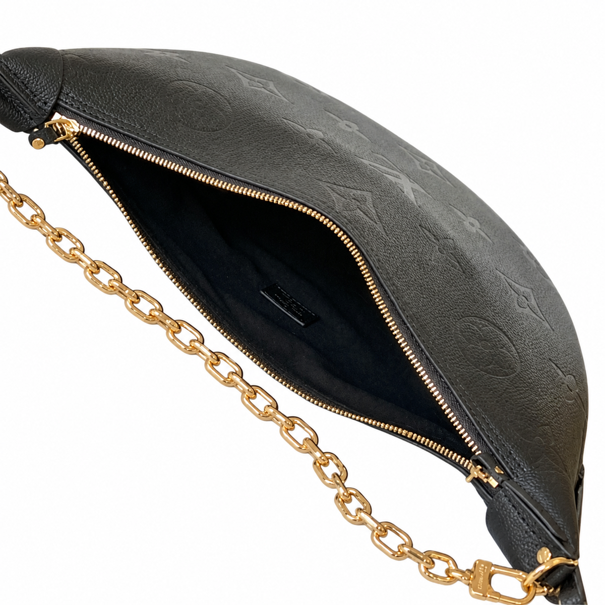 LV Loop Half-Moon Bag | Empreinte Embossed Leather Gold Chain