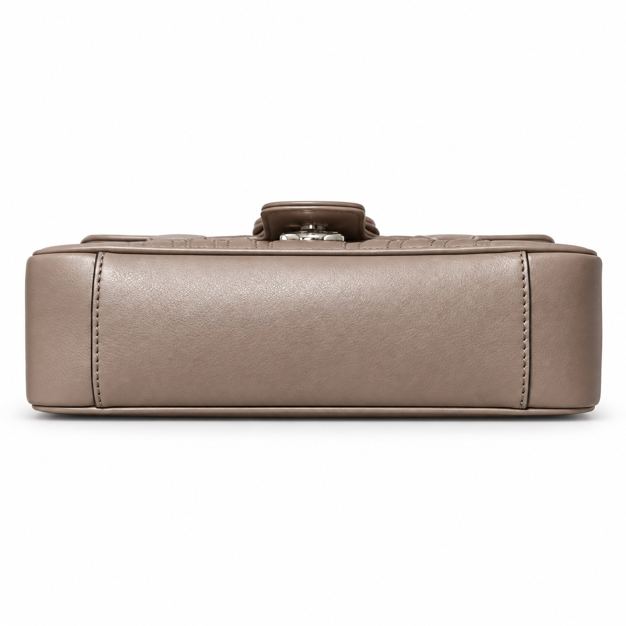 Gucci GG Marmont Mini Flap Bag in Dusty Taupe Matelassé