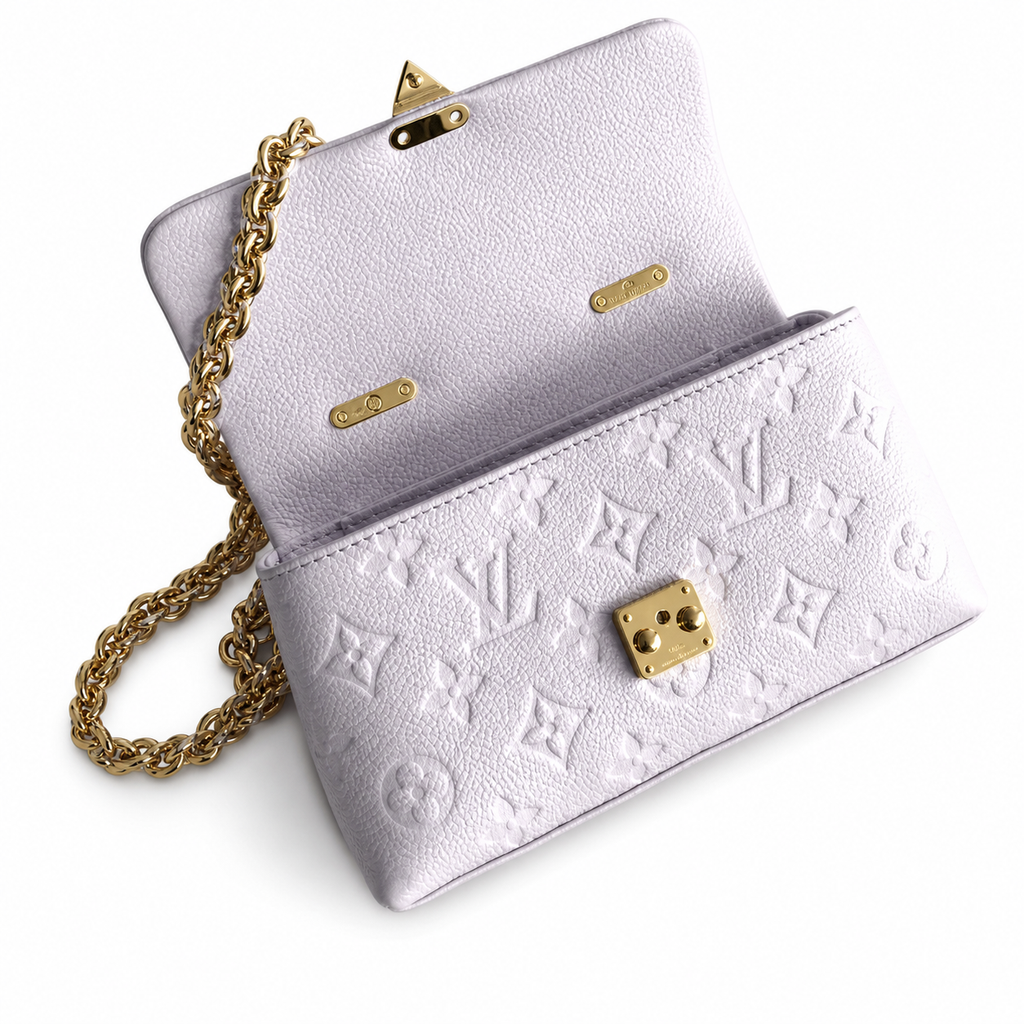 Louis Vuitton Madeleine BB — Monogram Empreinte Leather in Lilas with Gold LV Lock
