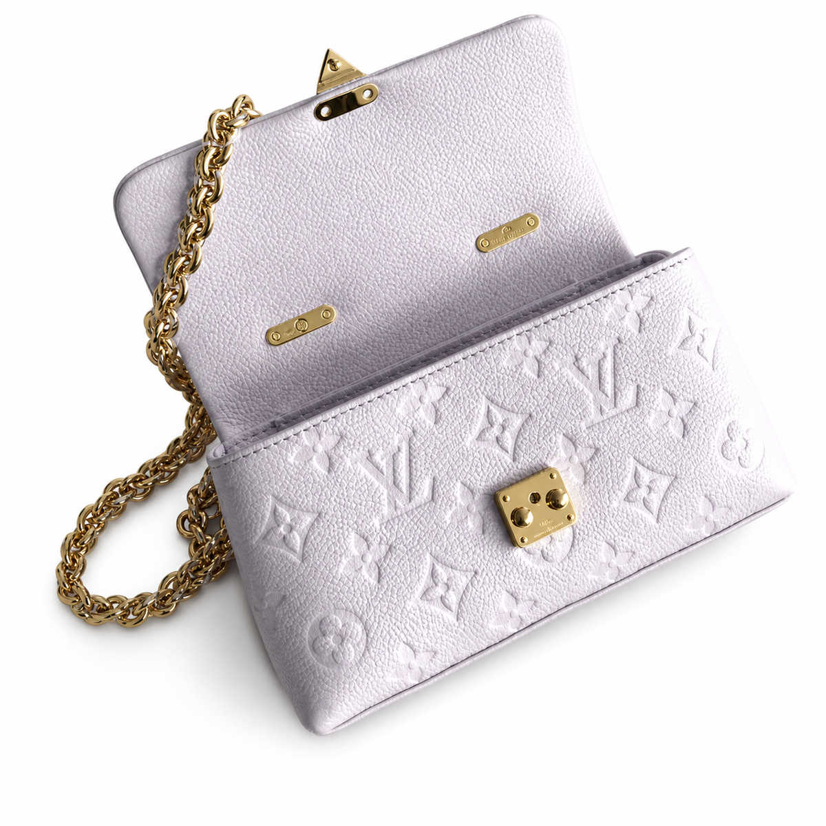 Louis Vuitton Madeleine BB — Monogram Empreinte Leather in Lilas with Gold LV Lock