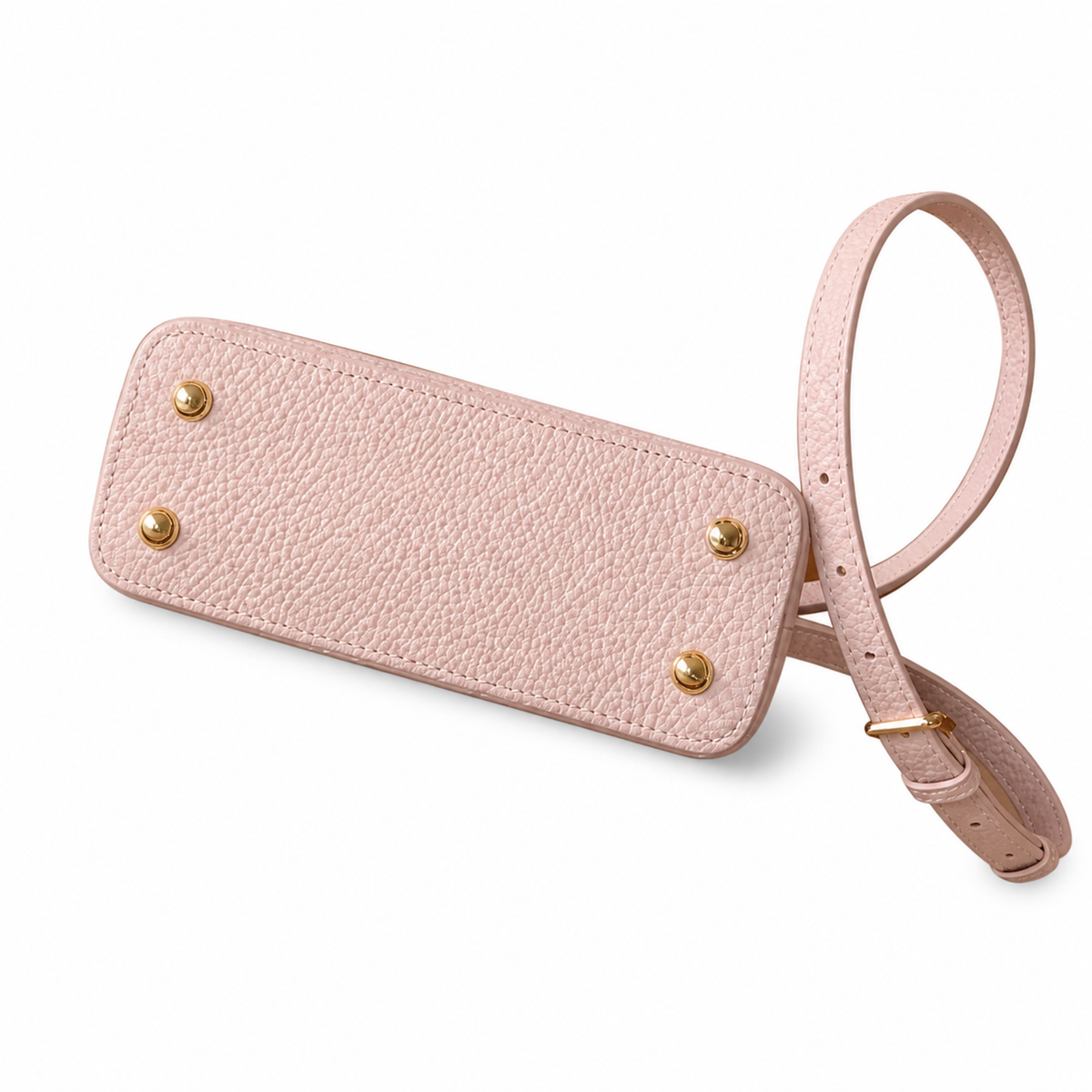 Louis Vuitton Capucines Mini — Taurillon Leather in Rose Poudre with Floral Enamel Chain