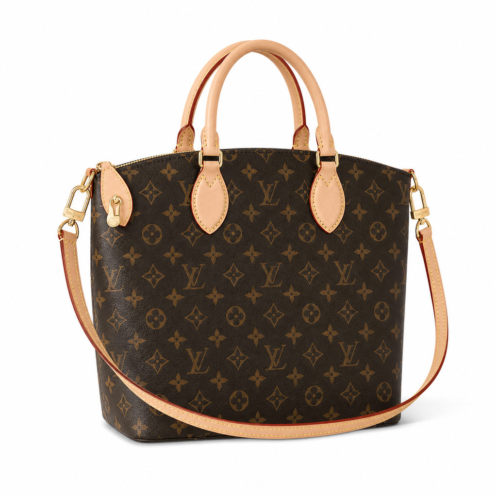 Louis Vuitton Boétie MM — Monogram Canvas, Vachetta Border Trim & Leaf Tab Handles