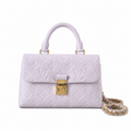 Louis Vuitton Mini Flap — Lilas Lavender Empreinte, Gold Chunky Chain, Push-Lock & Tonal Interior